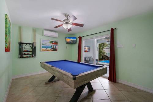 pool table in a vacation rental